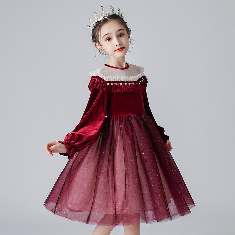 子供ドレス ピアノ発表会 結婚式 キッズ フォーマルドレス 長袖 子どもドレス 七五三 ジュニアドレス 赤 ワンピース 110 1 130 140 150 160 170 Q7754 Ibstatesyahoo 店 通販 Yahoo ショッピング