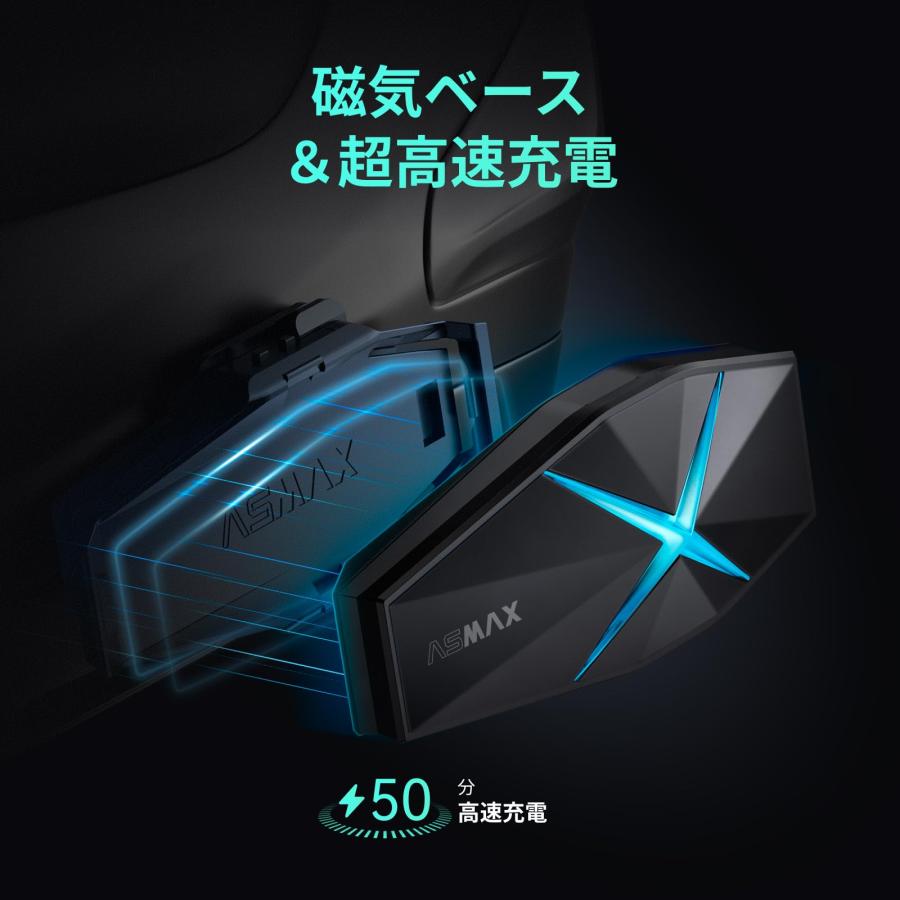 ASMAX F1 バイク インカム 10人同時メッシュ通信可能 Bluetooth5 ASMAX F1 バイク インカム 10人同時メッシュ通信可能 Bluetooth5
