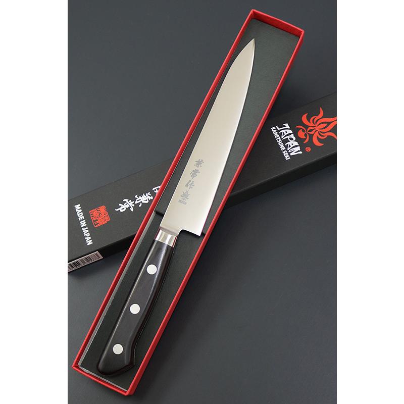 関兼常 AUS-10シリーズ 兼常作 モリブデン鋼 口金付黒合板柄 ペティ KC-