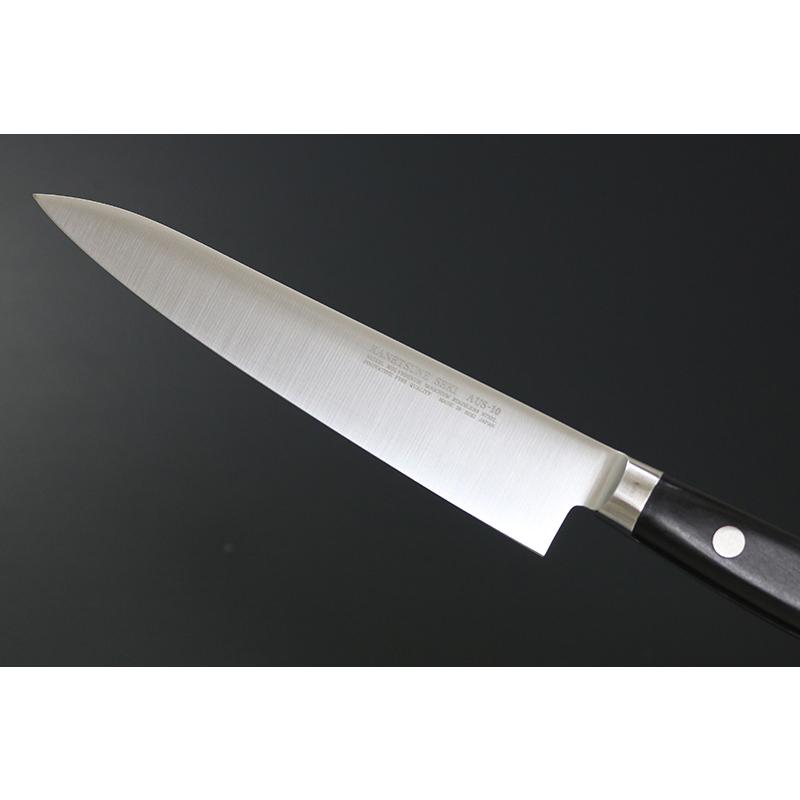 関兼常 AUS-10シリーズ 兼常作 モリブデン鋼 口金付黒合板柄 ペティ KC-