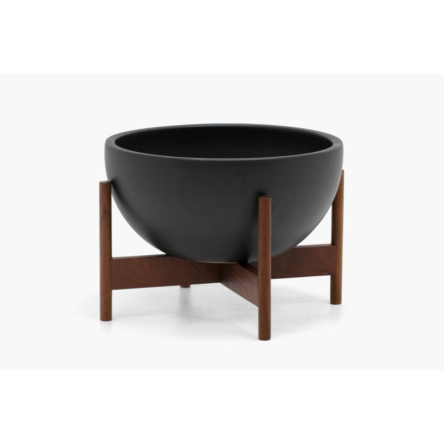 モダニカ セラミック プランター ボウル ミディアム チャコール ウッドスタンド CeramicBowlWSMediumCH