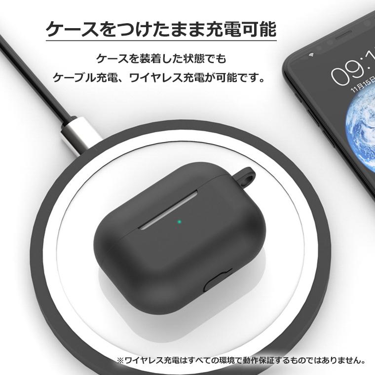 AirPods Pro 第1世代 ケース カラビナ付き シリコン ソフト カバー エアーポッズプロ ケース Air Pods Pro 1 カラフル 保護カバー 保護ケース AirPodsPro 初代｜icaca｜05