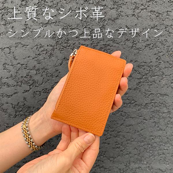 パスケース 小銭入れ付き 本革 シボ 4枚収納 IDカードホルダー
