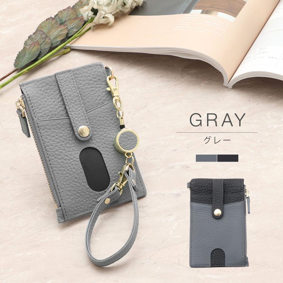 フラグメントケース パスケース リール付き レディース 小銭入れ