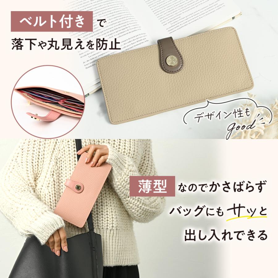 新品、未使用　極美品　LOST CONTROL スエードジップケース　財布 薄型長財布 レディース 財布 本革 極薄 スキミング防止 小銭入れ