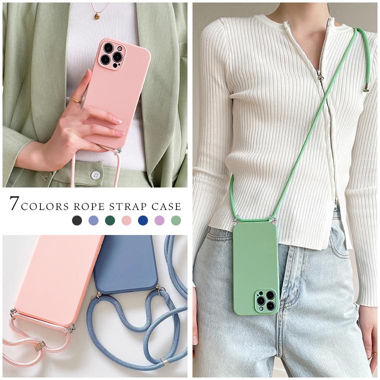 iPhone 14 or 15 ケース、ショルダー ストラップ 付き iPhone 14 iPhone15 iPhone14 13 SE2 SE3 ケース ショルダー