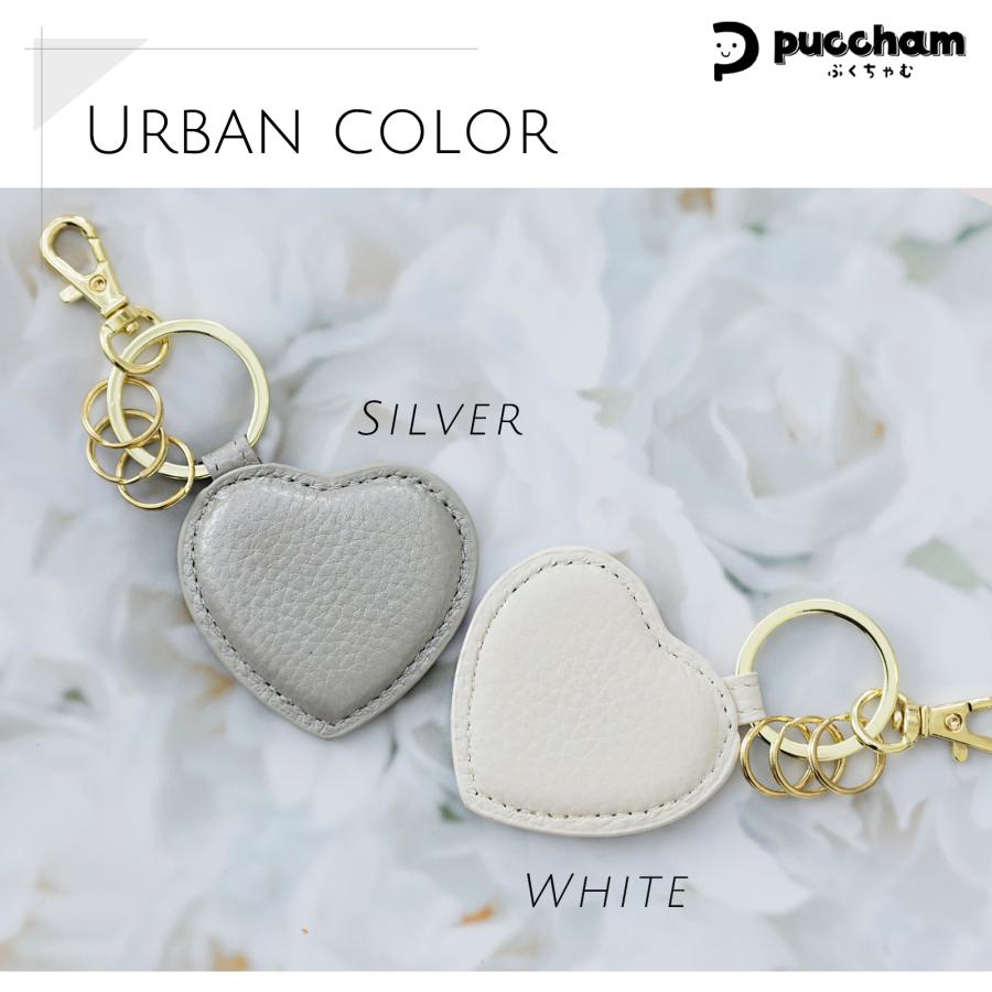 本革 ハート型 キーホルダー ぷくちゃむ 正規品 ぷっくり かわいい