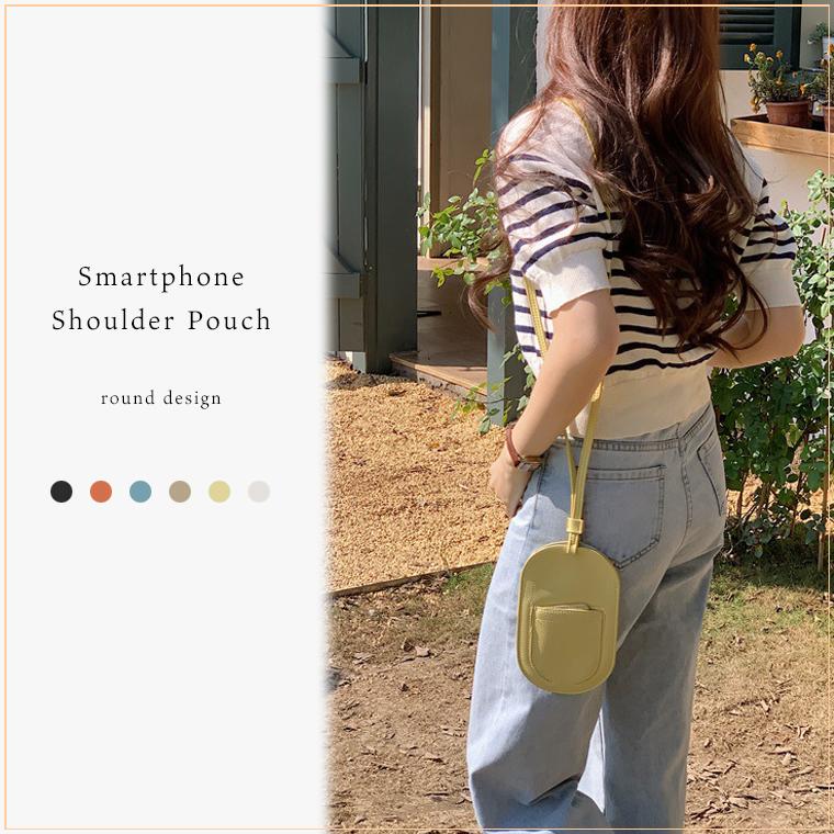 丸型 スマホポーチ レディース ショルダーポーチ かわいい ショルダー