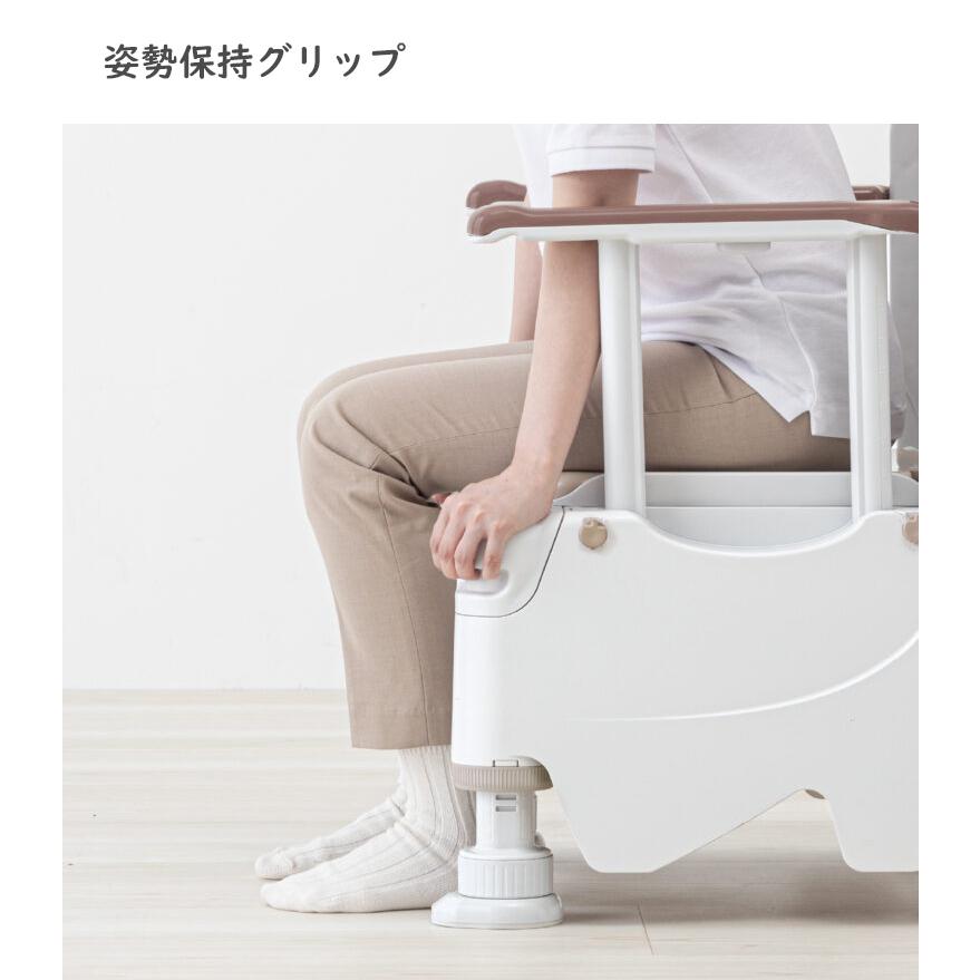 アロン化成 安寿 ポータブルトイレ FX-30 ”らくゾウくん” 側方ガード
