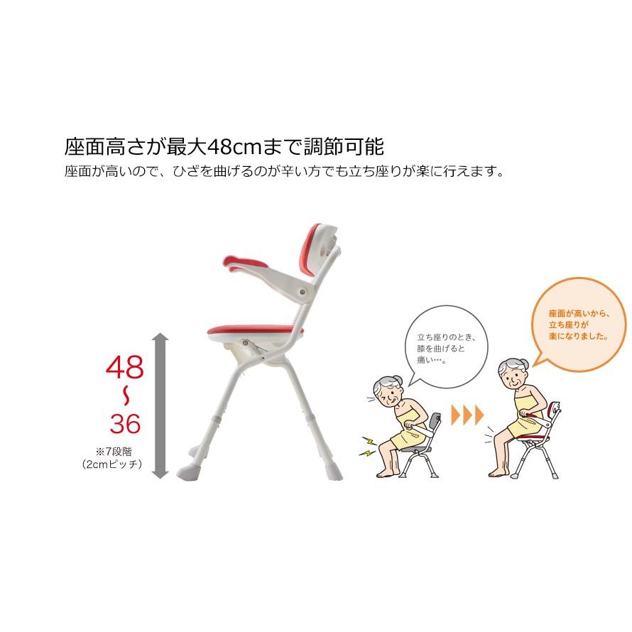 アロン化成 安寿 楽らく開閉シャワーベンチ Sフィット／ブルー（アロン