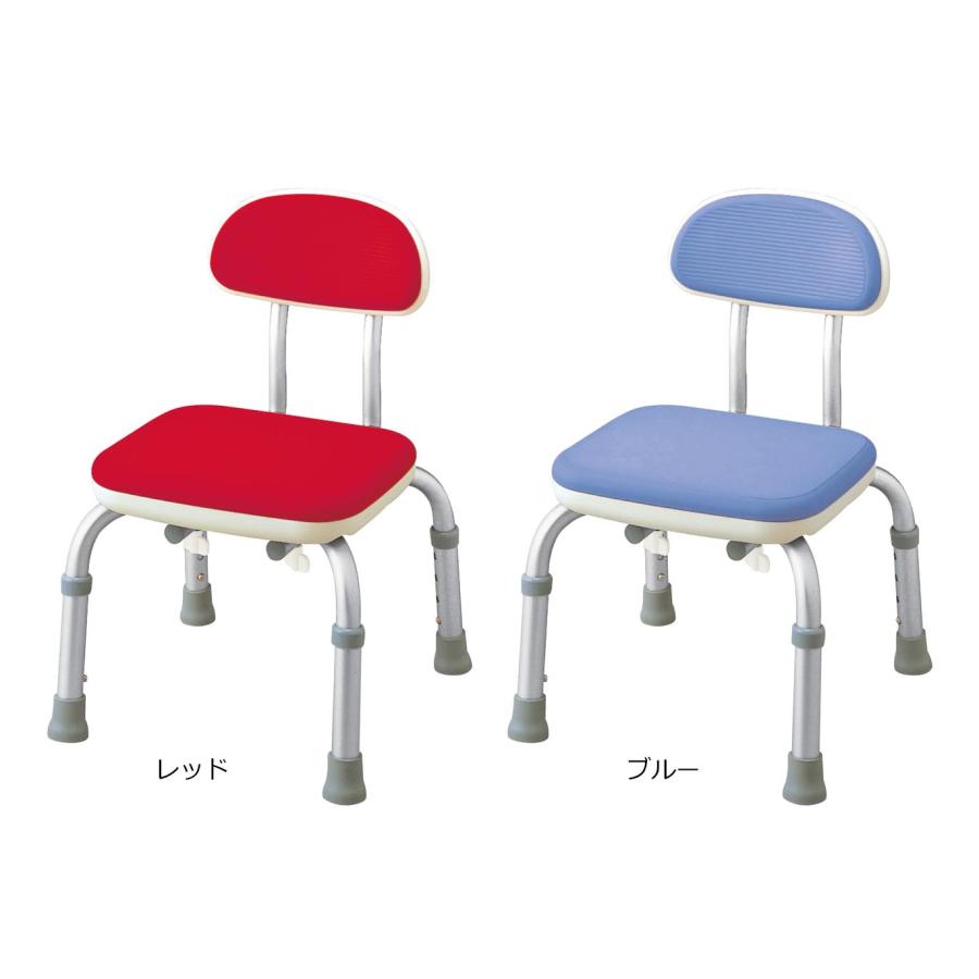 アロン化成 安寿 シャワーベンチ MiniS 背つき低座面タイプ／レッド