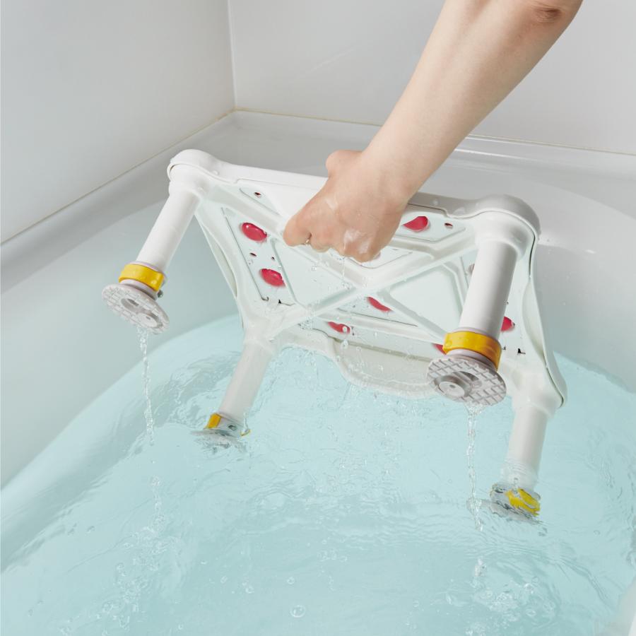 アロン化成 安寿 軽量浴槽台 あしぴた（すべり止め座面・高さ12-20cm