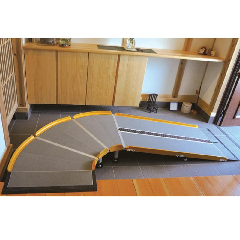 Lスロープ FK1500／150cm 微笑の杜若（シコク）屋外用段差解消スロープ