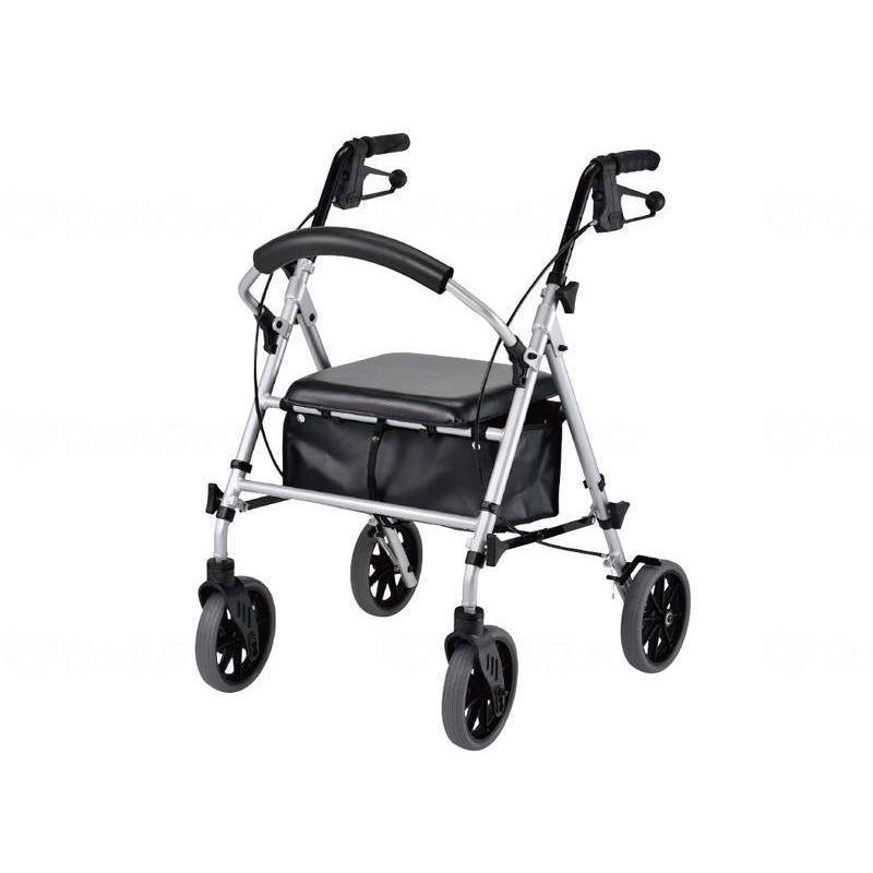 介護　四輪歩行補助車　NEWあゆむくん　中古美品　定価20000円 四輪歩行補助車 newあゆむくん／Mサイズ シルバー（ウェルケアバンク