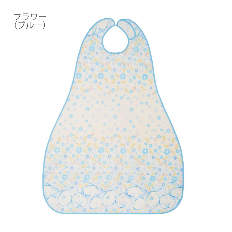 ANGEL （3枚セット）食事用エプロンII／フラワーブルー（エンゼル