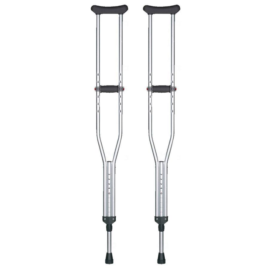 日進医療器 アルミ合金製松葉杖 M（中） TY156 2本 日進医療器 （2本セット）アルミ合金製松葉杖 合わせてパッチン／中