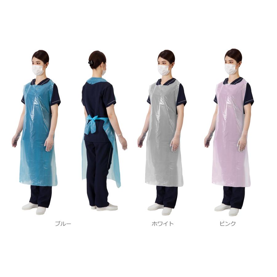 竹虎 （ケース販売）ビニールエプロンP 50枚入×20箱 ／ピンク（竹虎