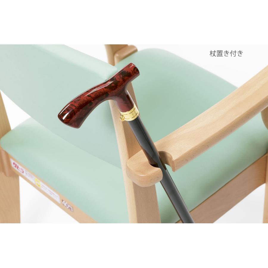 ハビナース ミールチェア ML11／ライトグリーン-座面までの高さ40cm