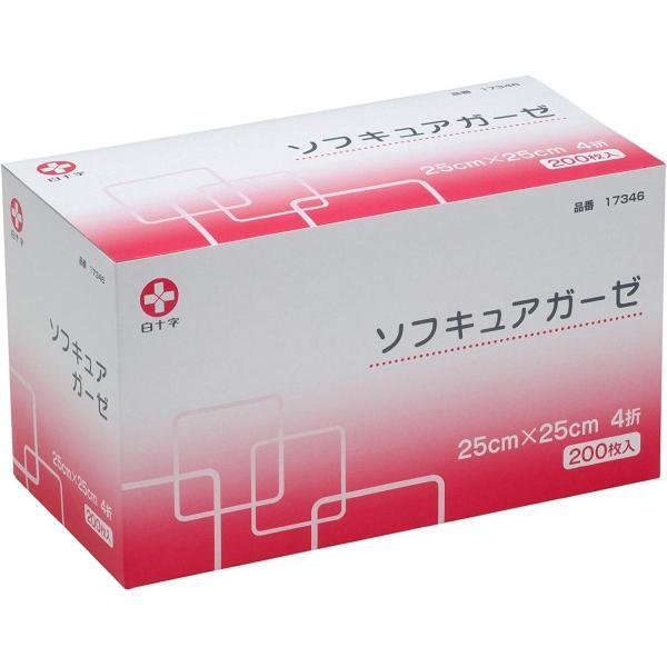 白十字 ソフキュアガーゼ 25×25cm／200枚入（白十字）4折 医療用不織布