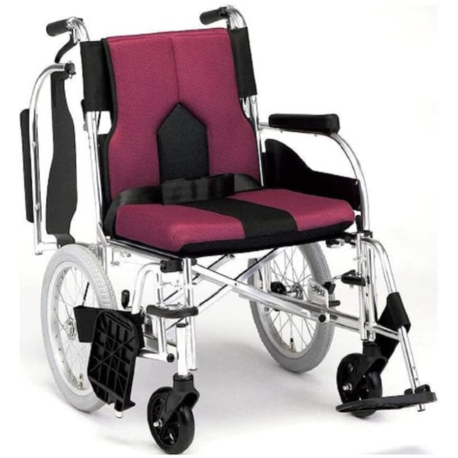 マキテック 介助式車いす カラーズ KC-4 座面幅40cm／パープル