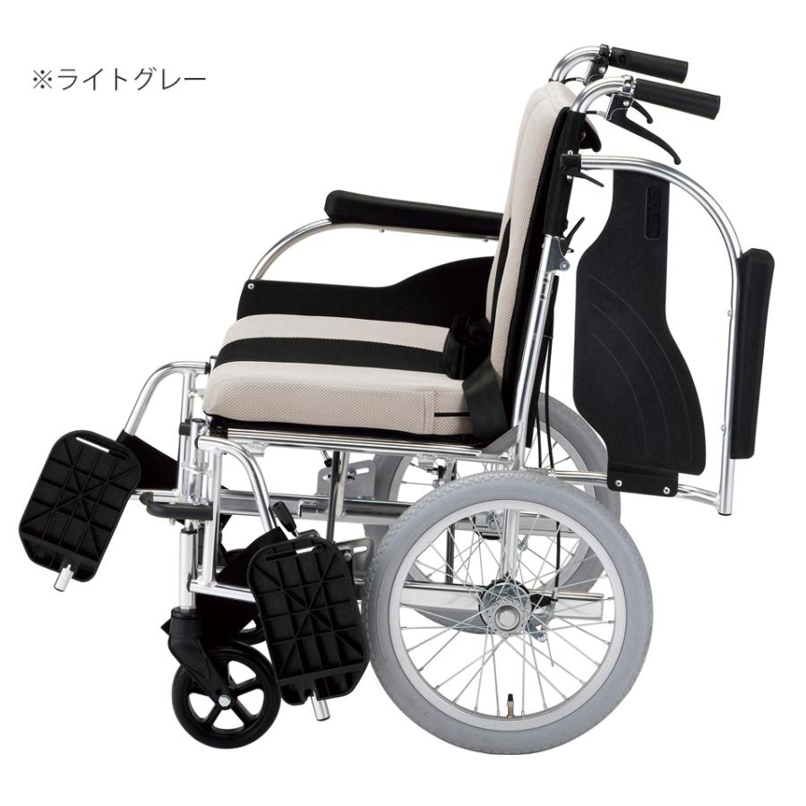 マキテック 介助式車いす カラーズ KC-4 座面幅40cm／パープル