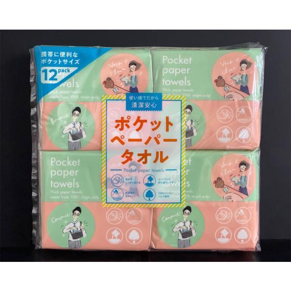 携帯用ポケットペーパータオル 10組×12パック 小判ダブル（岐阜