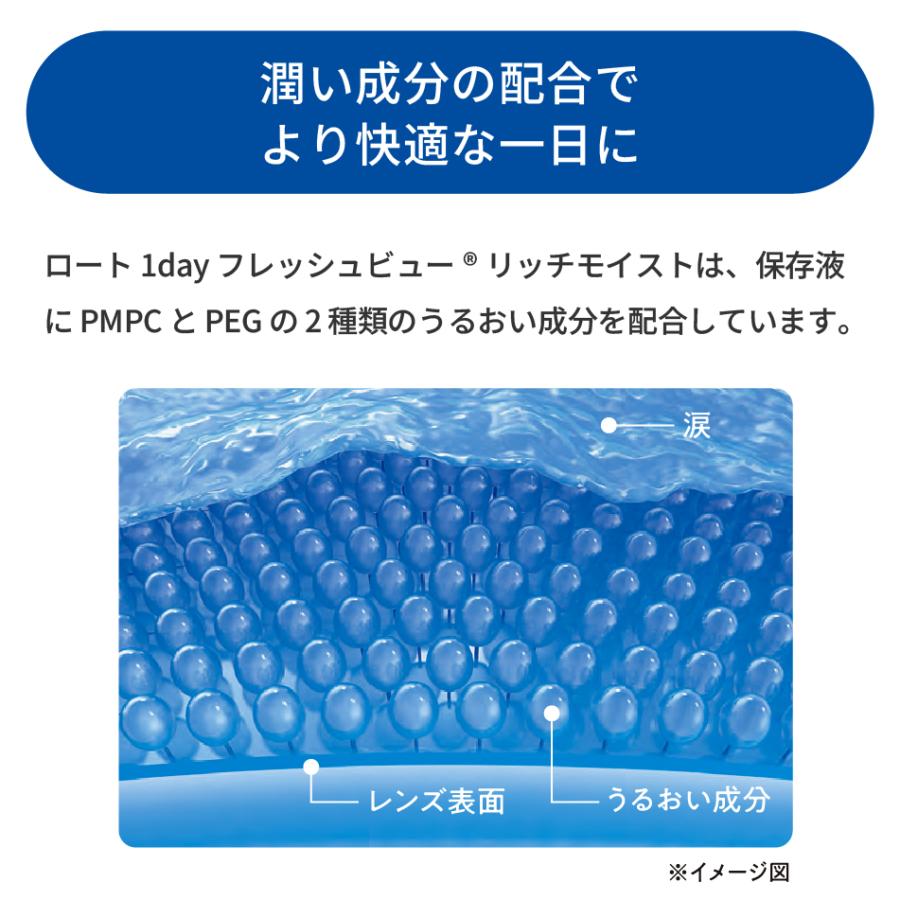 ロート 1day フレッシュビュー リッチモイスト×4箱セット（1箱90枚入り） ROHTO 1日使い捨て ソフトコンタクトレンズ 送料無料 爆買_4