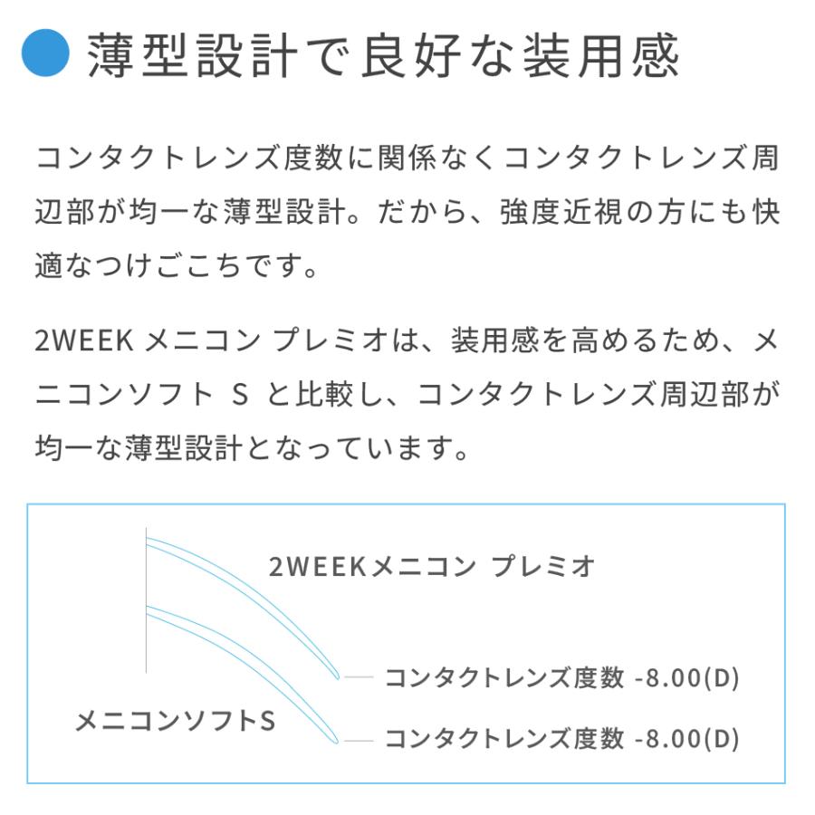 2WEEK メニコン プレミオ×6箱セット（1箱6枚入り） menicon 2週間使い捨て ソフトコンタクトレンズ メール便 送料無料 爆買_5