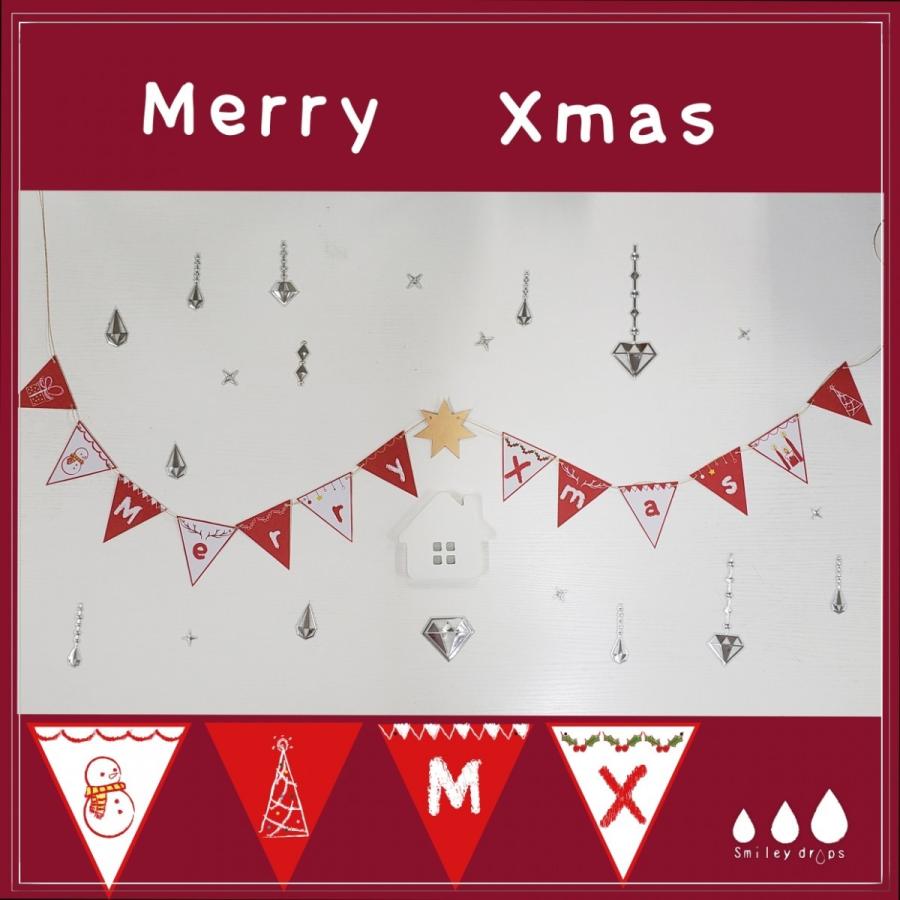 ハンドメイド 手描き クリスマス ガーランド おまけのミニティアラ付き クリスマス用品 デコレーション 壁掛け 壁飾り パーティ Garland014 Smiley Drops 通販 Yahoo ショッピング