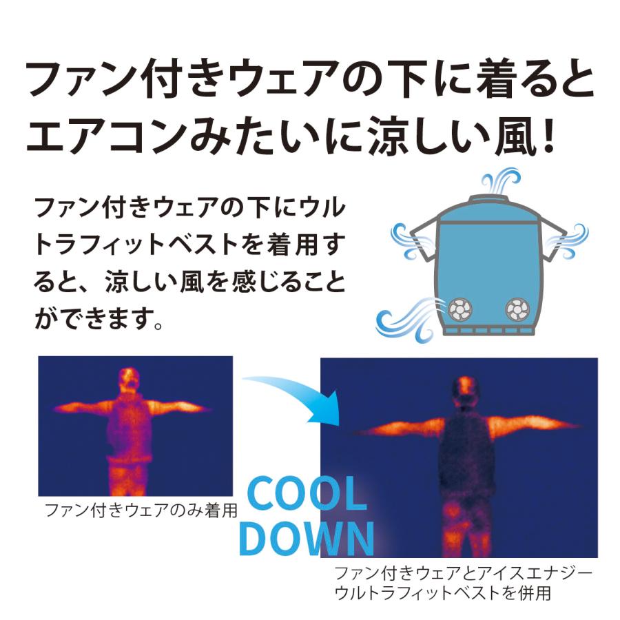 アイスエナジー ウルトラフィットベスト【保冷剤セット】猛暑　現場　工場　農作業着　作業着　スポーツ 冷却ベスト　 |  | 09