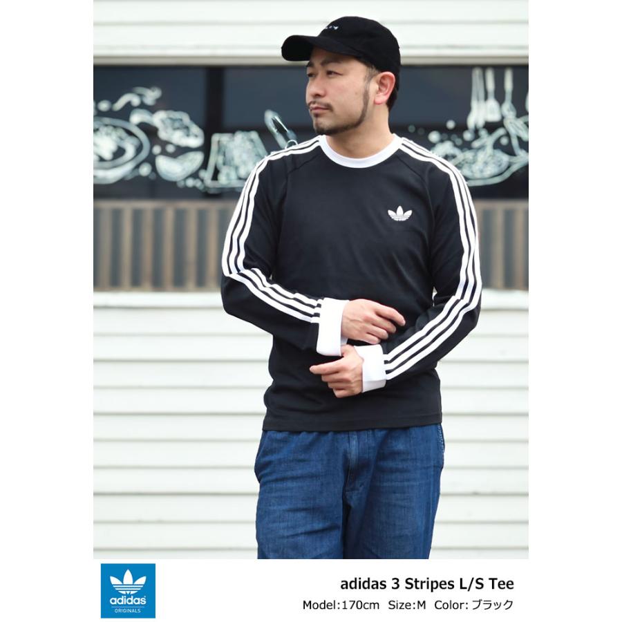 adidas Originals アディダス ロンT Tシャツ 長袖 メンズ 3 ストライプ