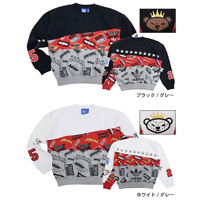 アディダス オリジナルス×NIGO adidas Originals by NIGO トレーナー メンズ ジャムス ブロックド クルー スウェット コラボ(AB1544 AB1545)｜icefield｜02