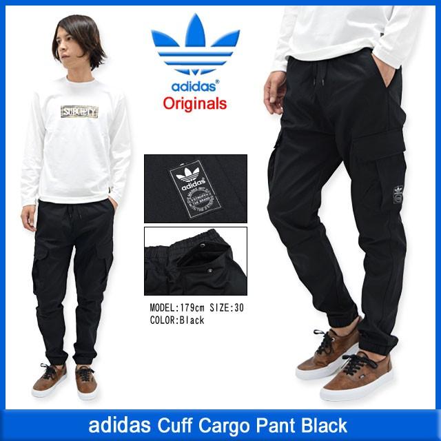 アディダス adidas パンツ メンズ カフ カーゴパンツ ブラック オリジナルス(Cuff Cargo Pant Originals ボトムス メンズ 男性用 AB7790)｜icefield