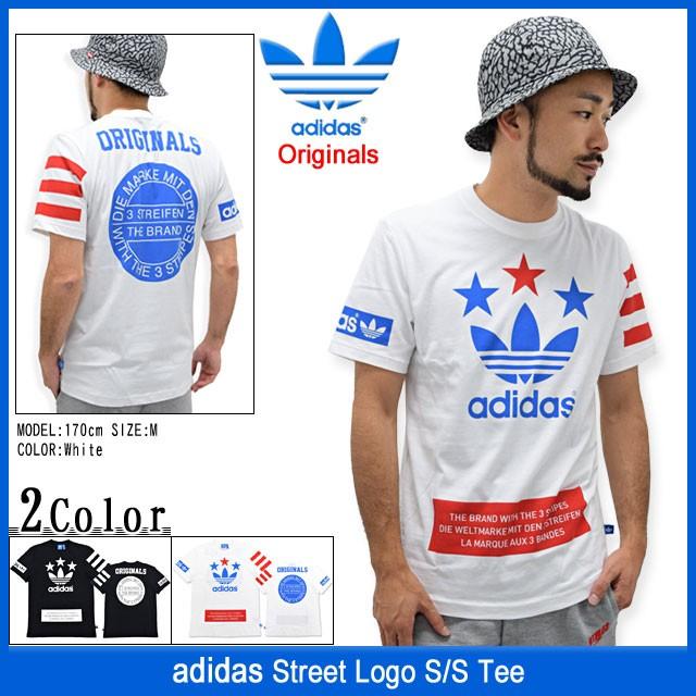 アディダス adidas Tシャツ 半袖 メンズ ストリート ロゴ オリジナルス(Street Logo S/S Tee Originals メンズ 男性用 AB9607 AB9608)｜icefield