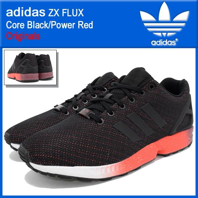 アディダス adidas スニーカー メンズ ZX フラックス コア ブラック/パワー レッド オリジナルス(ZX FLUX Core Black/Power Red AF6327)｜icefield