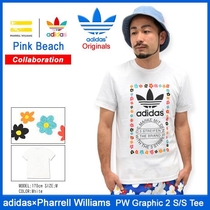 アディダス オリジナルス×ファレル・ウィリアムス adidas Originals = PHARRELL WILLIAMS Tシャツ 半袖 メンズ PW グラフィック 2(AO3006)｜icefield