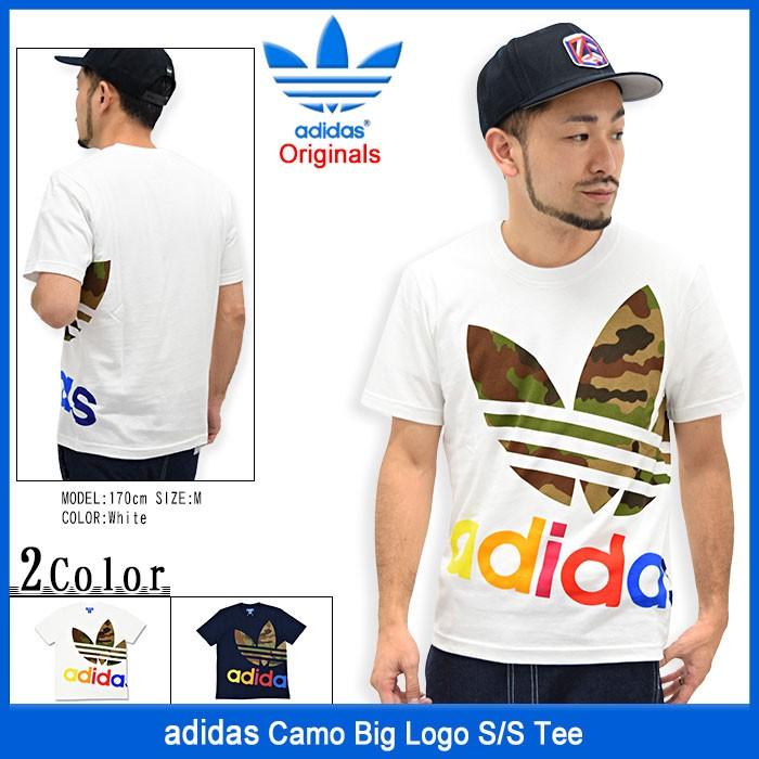 adidas Originals アディダス Tシャツ 半袖 メンズ カモ ビッグ ロゴ