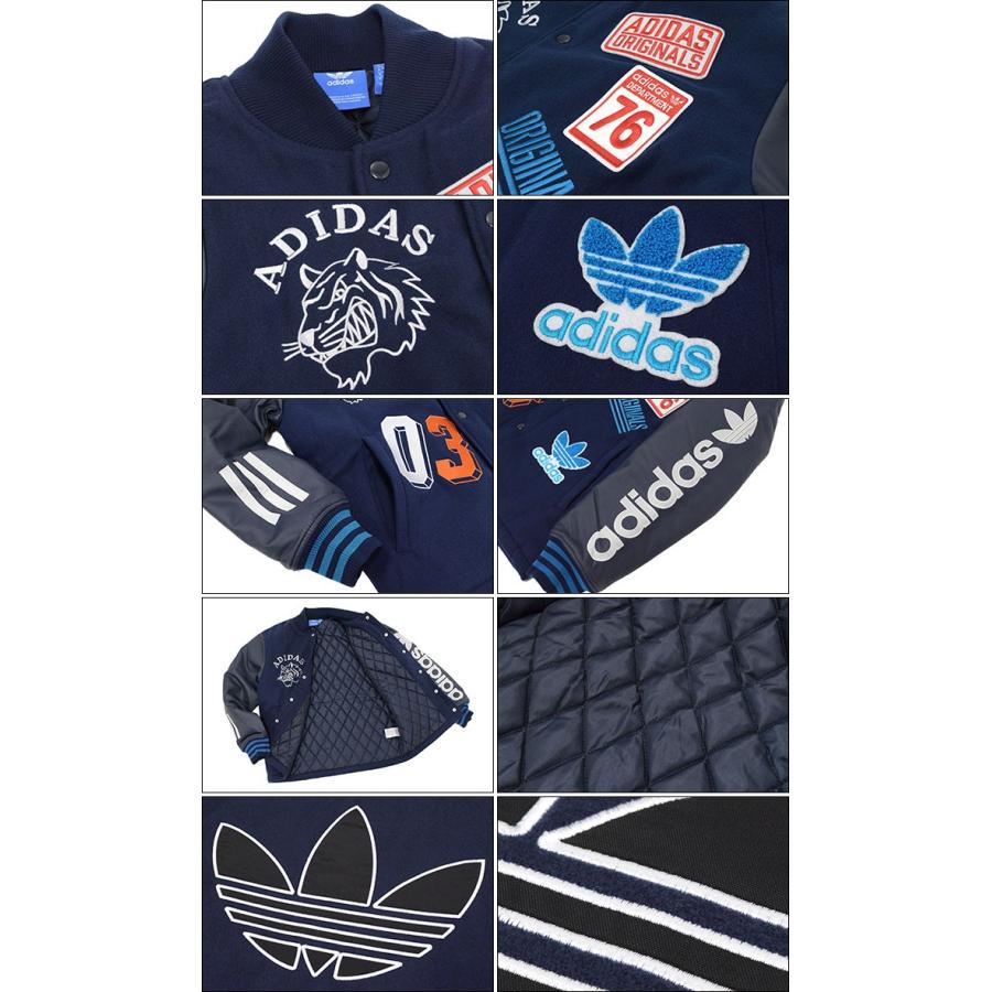 アディダス adidas ジャケット メンズ ロゴ バーシティー ネイビー オリジナルス(Logo Varsity JKT Navy Originals 男性用 AY8622)｜icefield｜03