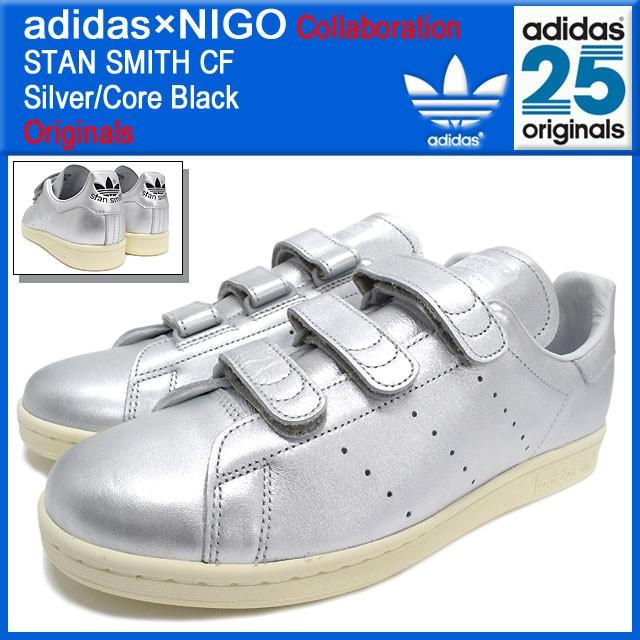 アディダス オリジナルス×NIGO adidas Originals by NIGO スニーカー スタン スミス コンフォート Silver/Core Black (男性用) (B26561)｜icefield