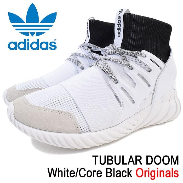 アディダス スニーカー adidas メンズ 男性用 チュブラー ドゥーム White/Core Black オリジナルス(TUBULAR DOOM Originals BA7554)｜icefield