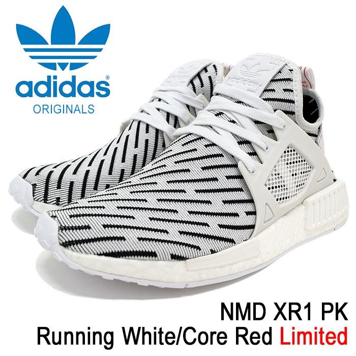 アディダス adidas スニーカー メンズ 男性用 ノマド XR1 PK Running White/Core Red オリジナルス(NMD XR1 PK Limited Originals BB2911)｜icefield