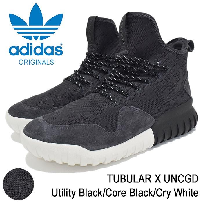 アディダス adidas スニーカー メンズ 男性用 チュブラー X アンケージド Utility Black/Core Black/Cry White オリジナルス(TUBULAR BB8404)｜icefield
