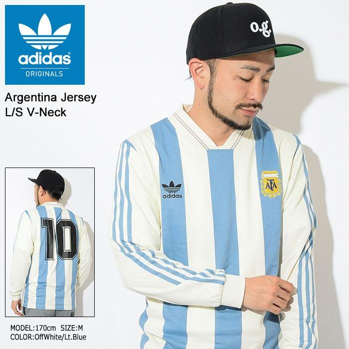 アディダス カットソー 長袖 adidas メンズ アルゼンチン ジャージ Vネック オリジナルス(Argentina Jersey L S V-Neck Originals CE2341)