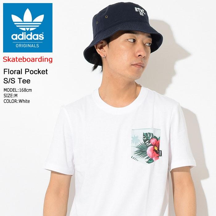 アディダス adidas Tシャツ 半袖 メンズ フローラル ポケット
