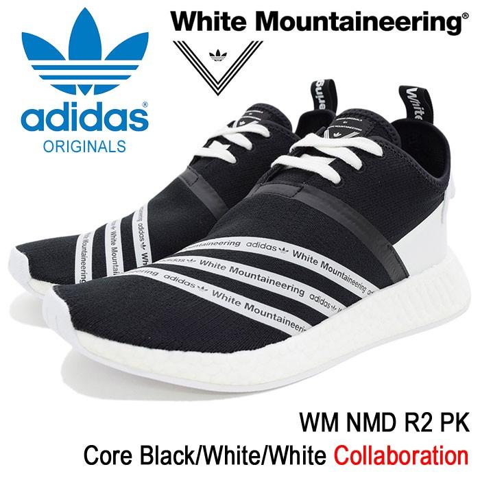 アディダス オリジナルス×White Mountaineering スニーカー メンズ 男性用 WM ノマド R2 PK Core Black/White/White コラボ(CG3648)｜icefield