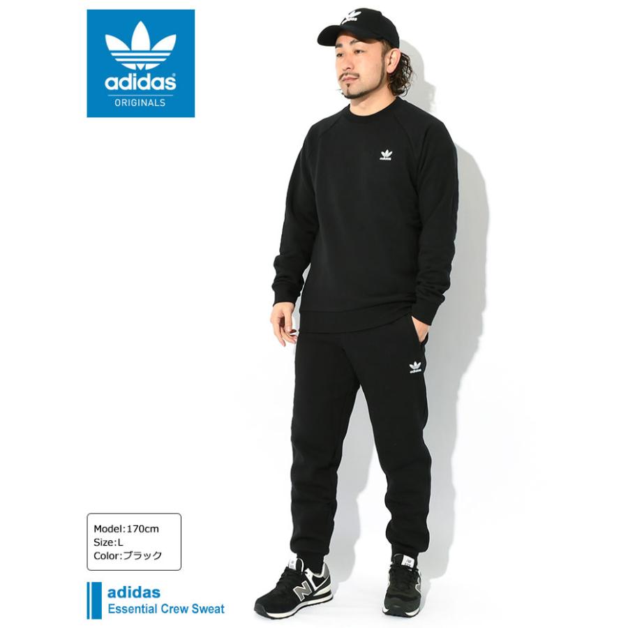 アディダス メンズ スウェット adidas Originals Essential Fleece Crew Black adidas Originals アディダス トレーナー メンズ エッセンシャル