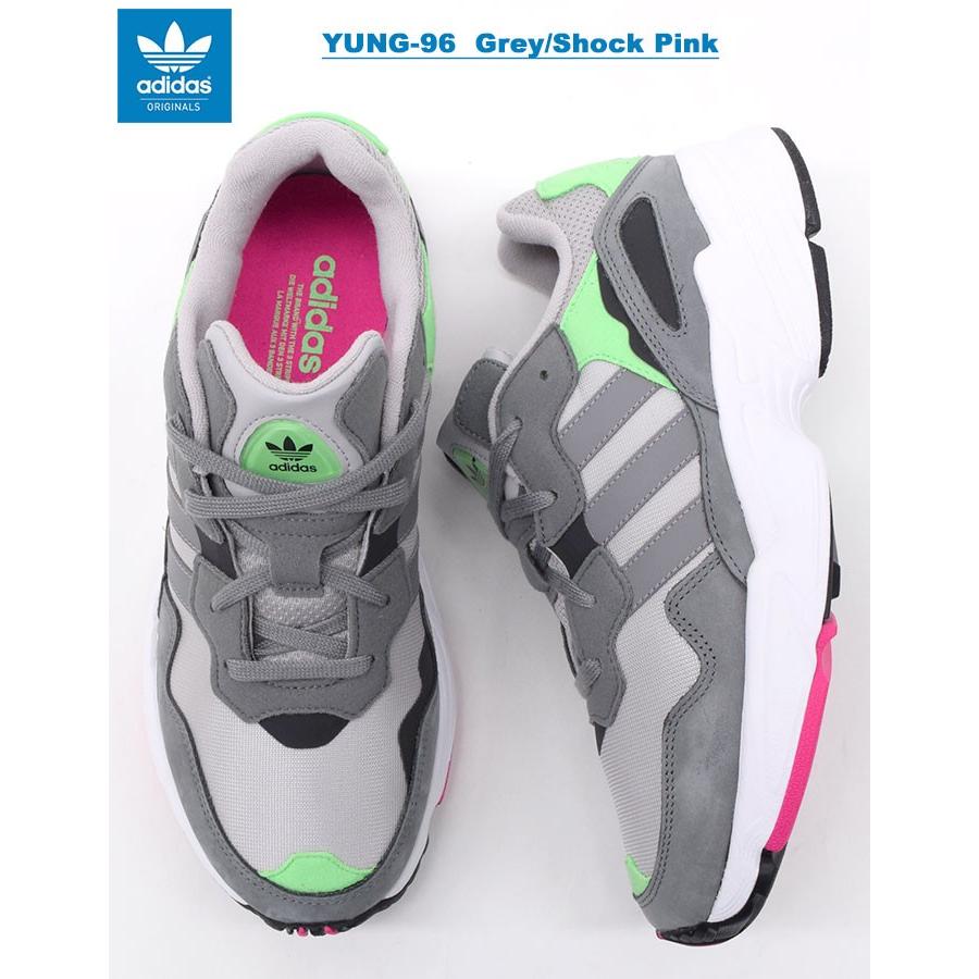 アディダス スニーカー adidas メンズ 男性用 ヤング 96 Grey/Shock Pink オリジナルス(YUNG-96 Originals  ダッドシューズ F35020) :ADI-F35020:ice field 通販 