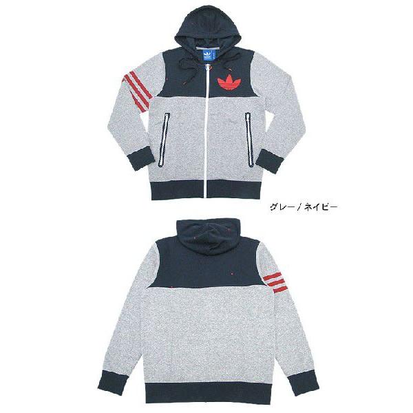 adidas Originals アディダス CB フルジップフード グレー/ネイビー