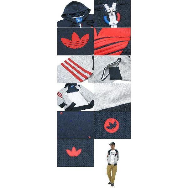 adidas Originals アディダス CB フルジップフード グレー/ネイビー