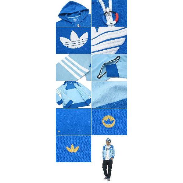 adidas Originals アディダス CB フルジップフード ライトブルー